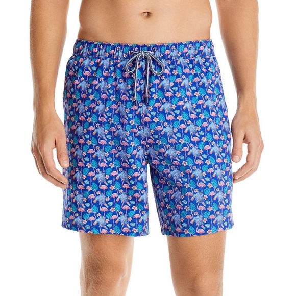 Peter Millar Flamingo Floral Printed Swim Trunks, Size XXL New w/Tag - Picture 13 of 14